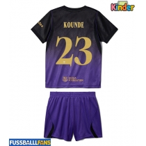 Barcelona Jules Kounde #23 Auswärts Trikotsatz Kinder 2026-27 Kurzarm (+ Kurze Hosen)